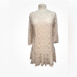 free people dress Cream Ivory Crochet Lace Party Casual Dress